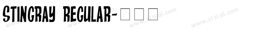 stingray regular字体转换